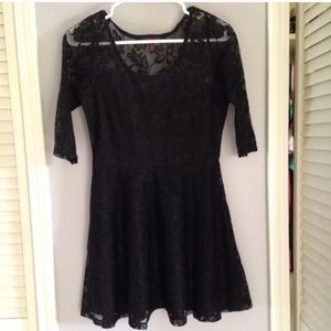 Long sleeve black dress